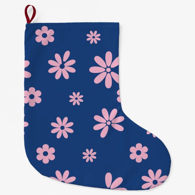 Flowers and Petals 13 Large Christmas Stocking (Front)
