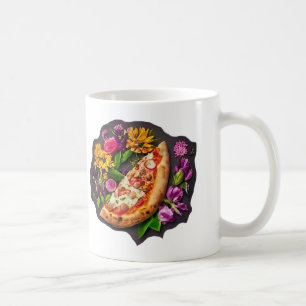 Flowers and Pizza Coffee Mug