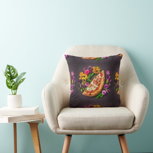 Flowers and Pizza Cushion (Chair)