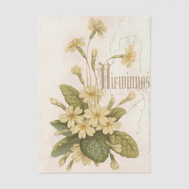 Flowers and Poems Pl. 2 by Maksymilian Fajans  Tissue Paper (Front)