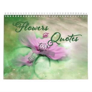 Flowers and Quotes Wall Calendar