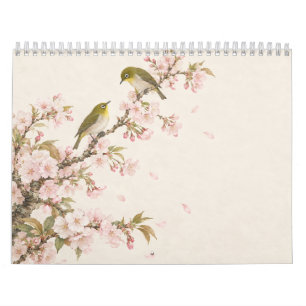 Flowers and Small Birds: Nihonga Calendar Art