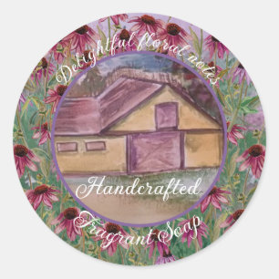 flowers and stables soap label