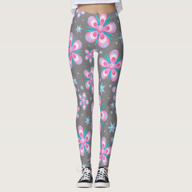 flowers and stars leggings (Front)