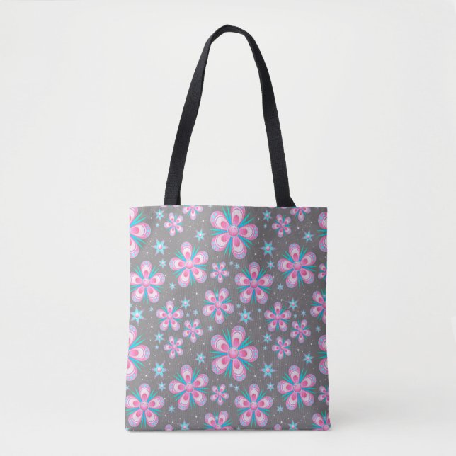 flowers and stars tote bag (Front)