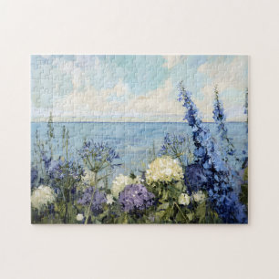 Flowers and the Sea Painting Jigsaw Puzzle