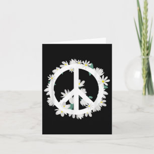 Flowers Anti-war Logo Daisies Peace Sign Card