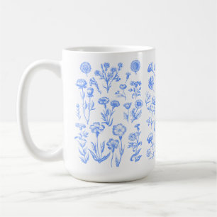 Flowers Antique Botanical Art Coffee Mug