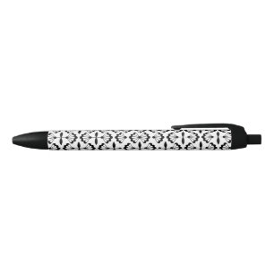 Flowers Arabesque Black Ink Pen