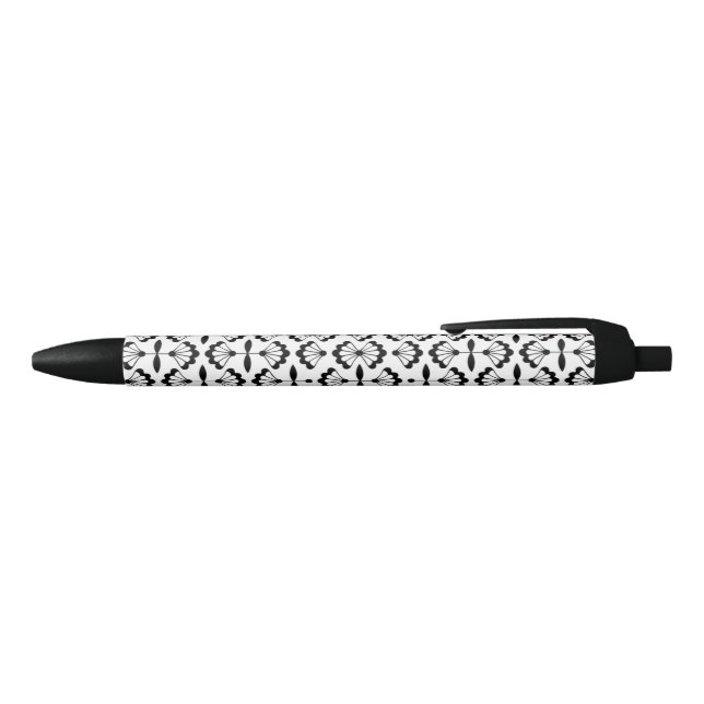 Flowers Arabesque Black Ink Pen (Top)
