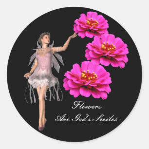Flowers Are God's Smiles Inspirational Sticker
