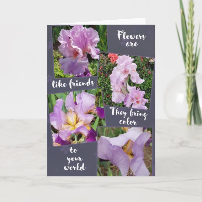 Flowers are like Friends  Greeting card (Front)