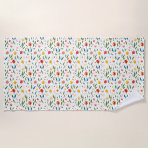 Flowers Are The Art Of Nature Beach Towel