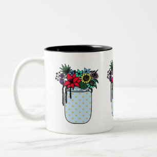Flowers arrangement bouquet  Two-Tone coffee mug
