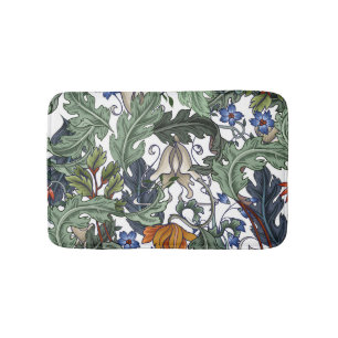 Flowers, art deco, modern, seamless. bath mat