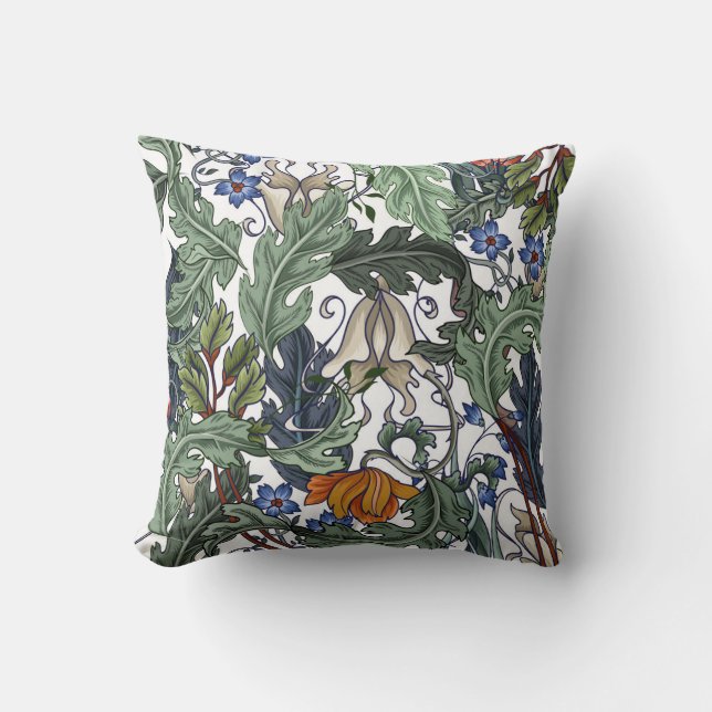 Flowers, art deco, modern, seamless. cushion (Front)