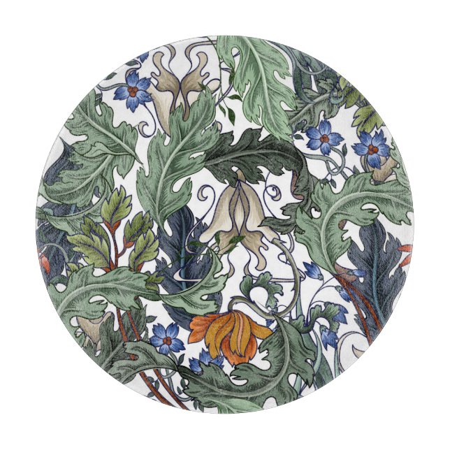 Flowers, art deco, modern, seamless. cutting board (Front)