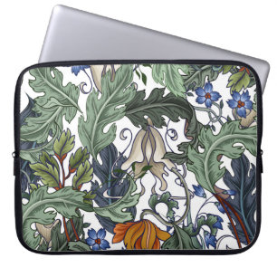 Flowers, art deco, modern, seamless. laptop sleeve