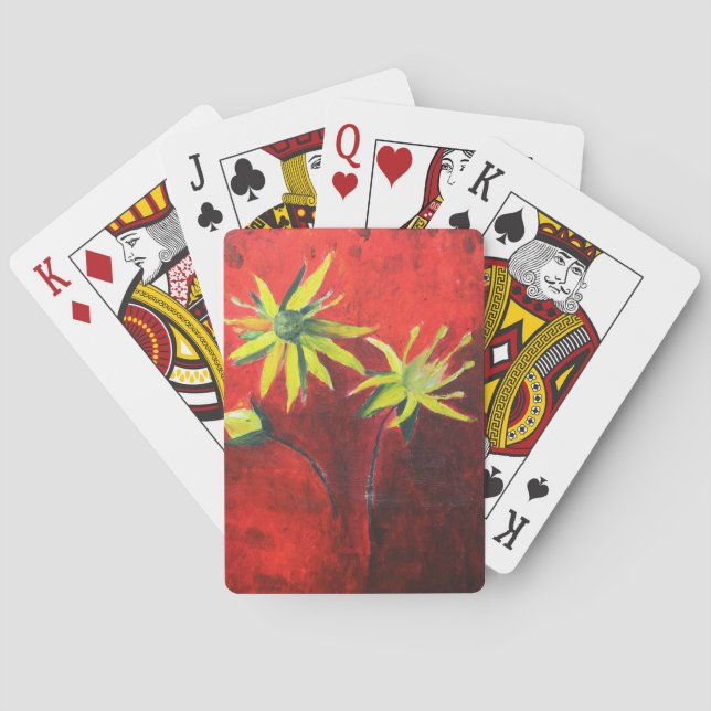 Flowers Art Painting Classic Playing Cards (Back)