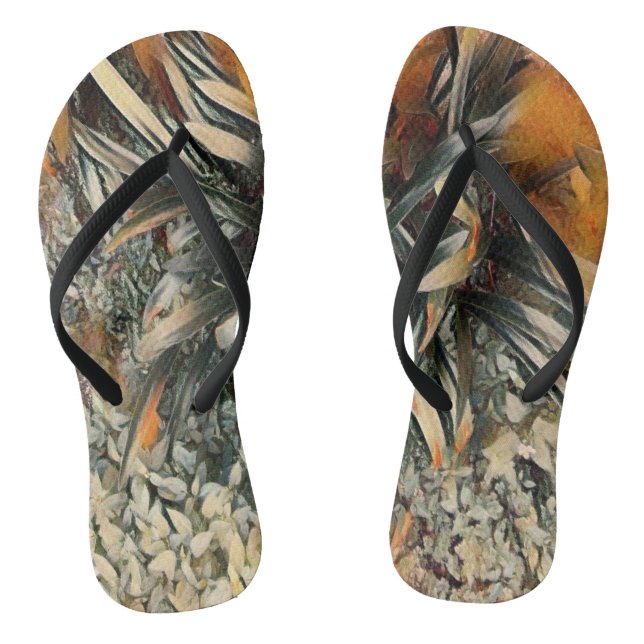 Flowers Art Thongs (Footbed)