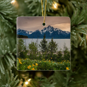 Flowers at Colter Bay Ceramic Ornament