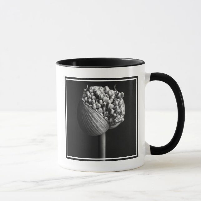 Flowers | B&W Allium Flower Bud Mug (Right)