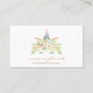 Flowers Baby Shower Boutique Unicorn Business Card