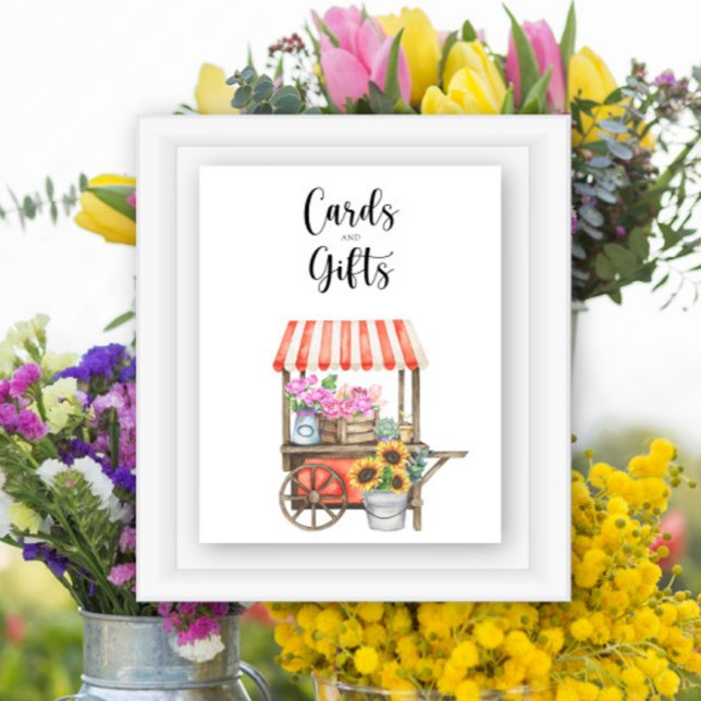 Flowers baby shower - cards and gifts  poster (Creator Uploaded)