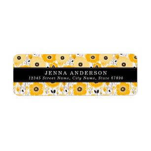 Flowers Background Address Label Return Address Label
