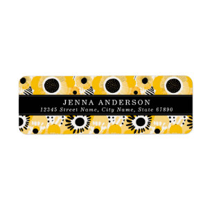 Flowers Background Address Label Return Address Label