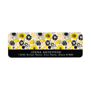 Flowers Background Address Label Return Address Label