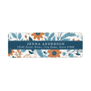 Flowers Background Address Label Return Address Label