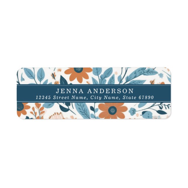 Flowers Background Address Label Return Address Label (Front)