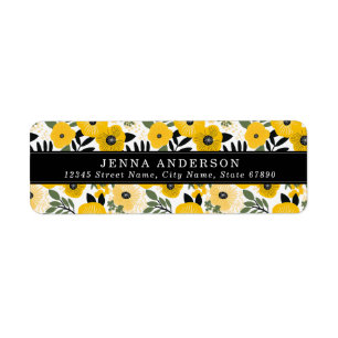 Flowers Background Address Label Return Address Label