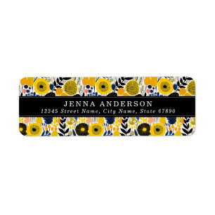 Flowers Background Address Label Return Address Label