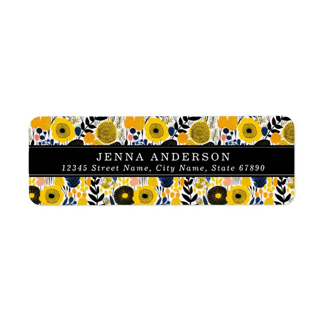 Flowers Background Address Label Return Address Label (Front)