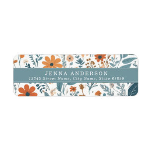 Flowers Background Address Label Return Address Label