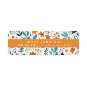 Flowers Background Address Label Return Address Label