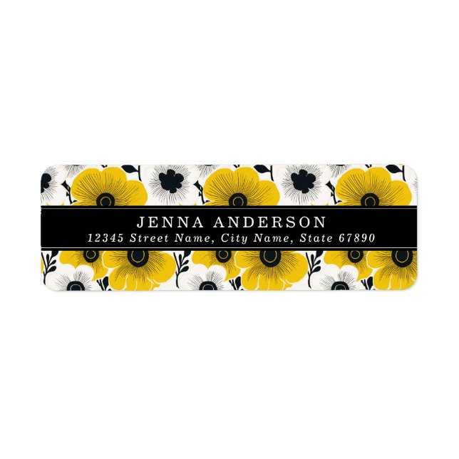 Flowers Background Address Label Return Address Label (Front)