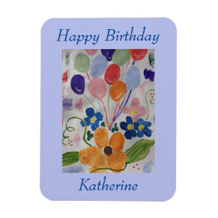 Flowers & Balloons Flexible Magnet