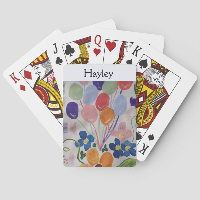Flowers & Balloons  Playing Cards (Back)