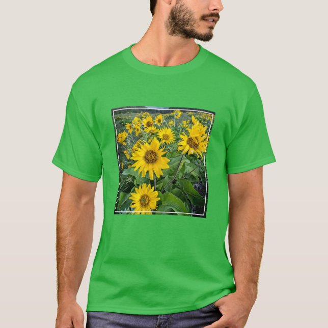 Flowers | Balsomroot Columbia River, Oregon T-Shirt (Front)