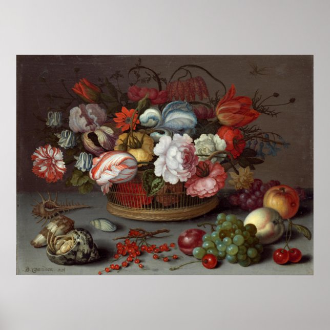 Flowers - Balthasar van der Ast Fine Art Poster (Front)