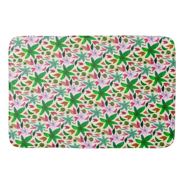 flowers bath mat (Front)