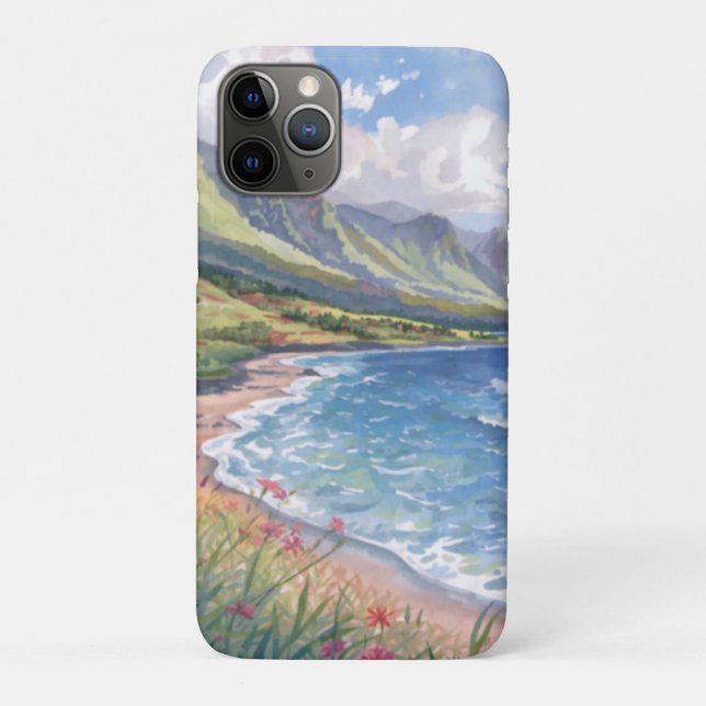 Flowers Beach Hawaii Case-Mate iPhone Case (Back)