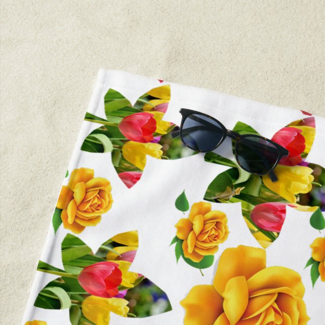 flowers beach towel (In Situ)