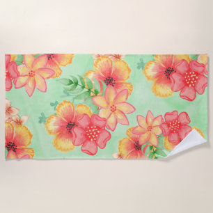 Flowers Beach Towel