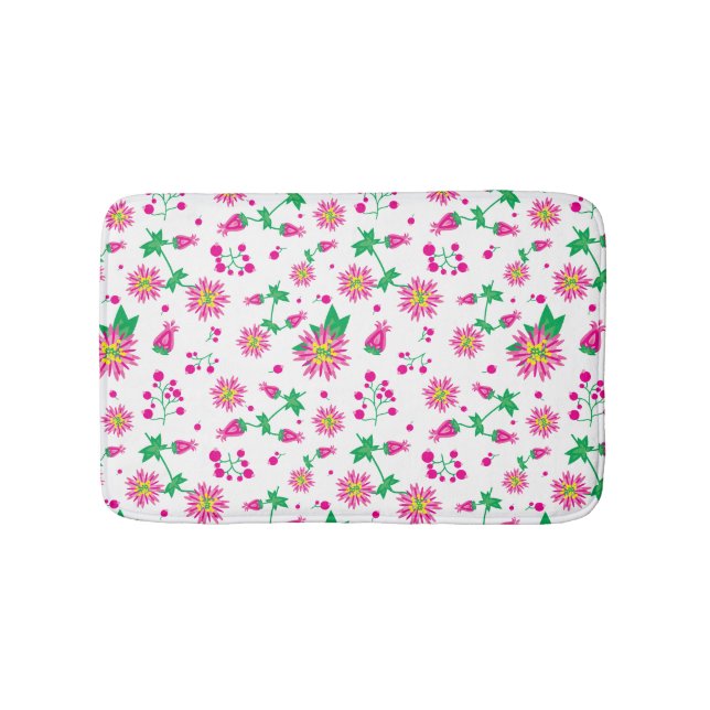 Flowers & Berries Bath Mat (Front)