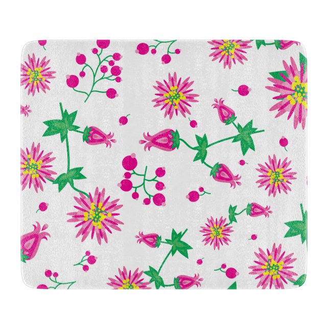Flowers & Berries Cutting Board (Front)