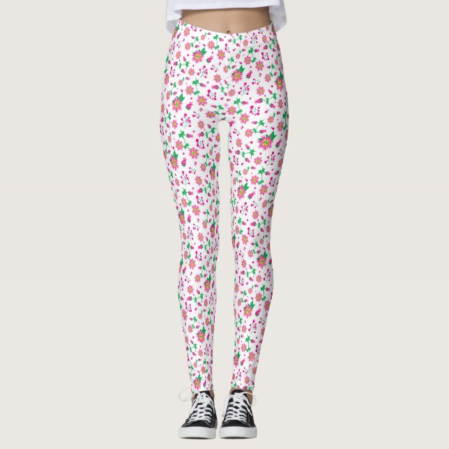 Flowers & Berries Leggings (Front)